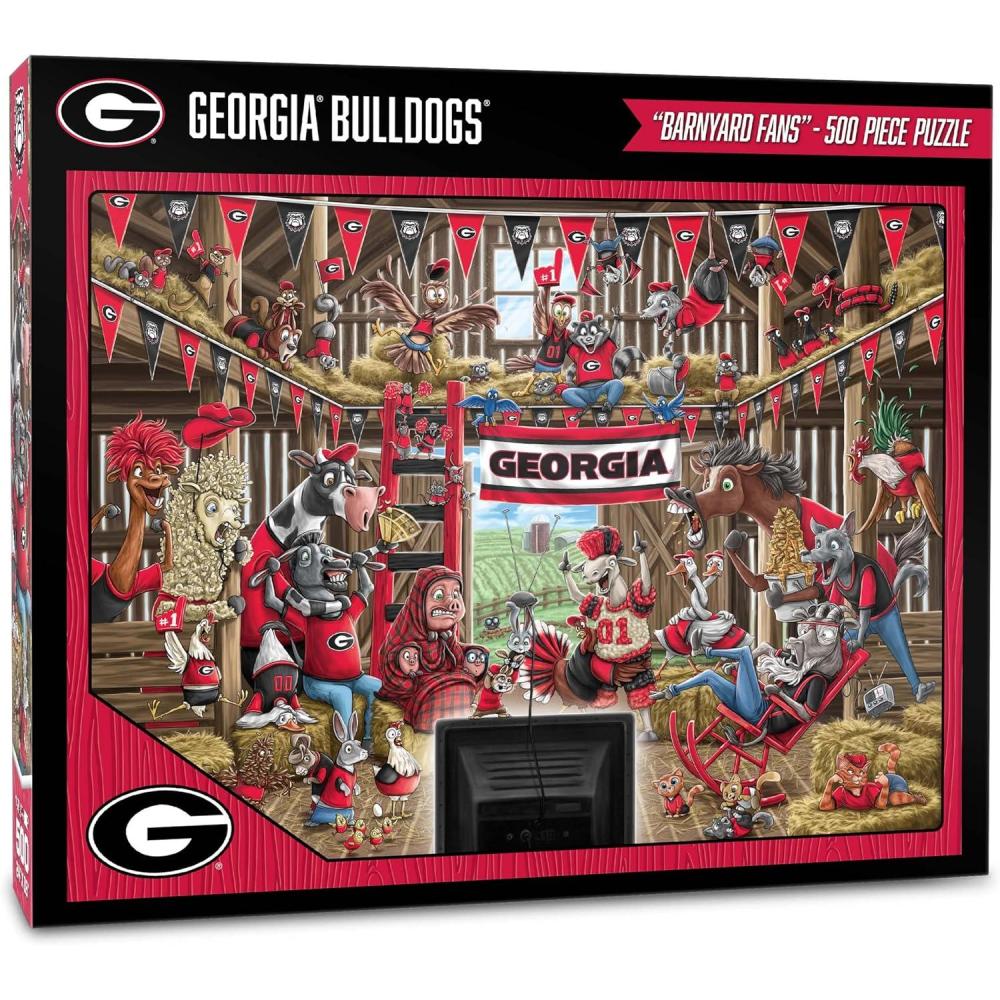 imageYouTheFan NCAA Barnyard Fans 500pc PuzzleGeorgia Bulldogs