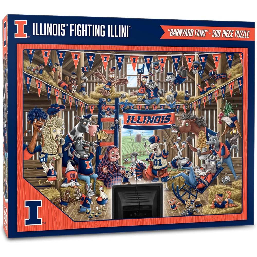 imageYouTheFan NCAA Barnyard Fans 500pc PuzzleIllinois Fighting Illini