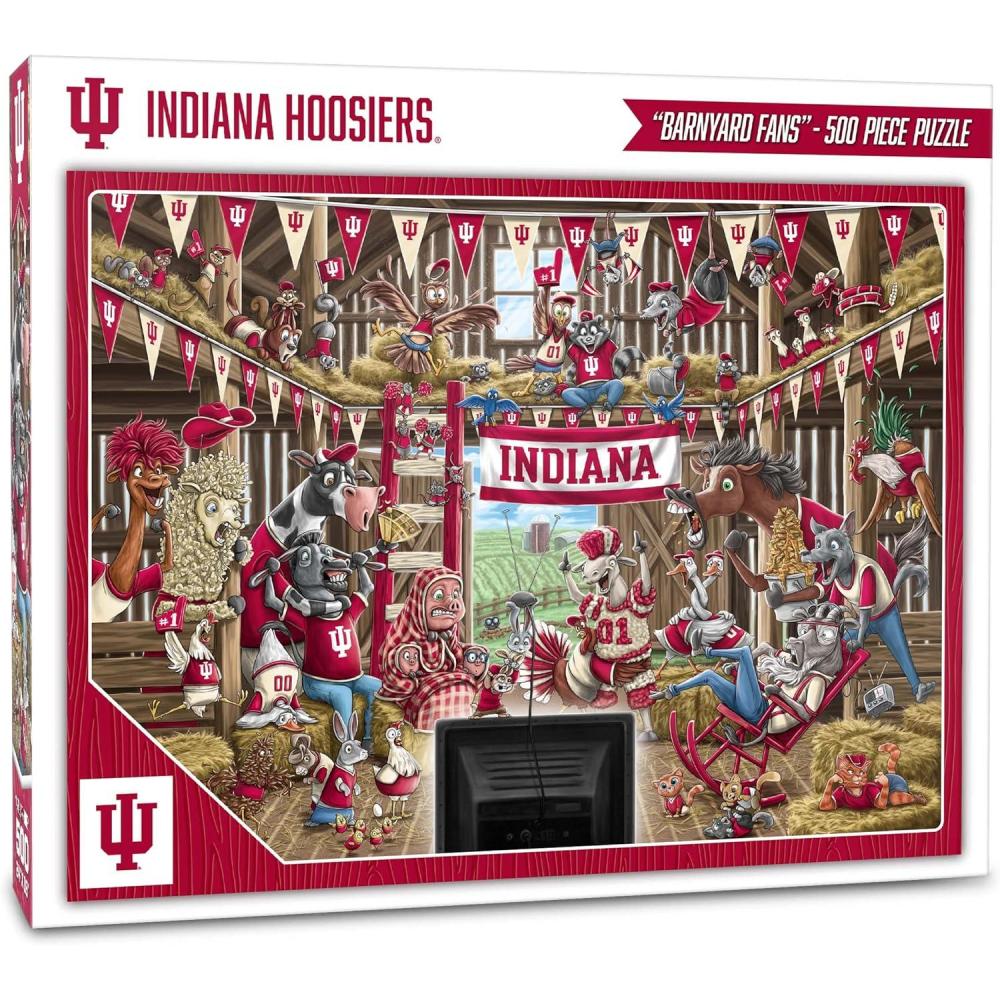 imageYouTheFan NCAA Barnyard Fans 500pc PuzzleIndiana Hoosiers