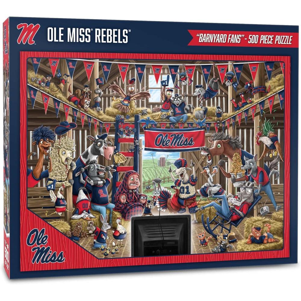 imageYouTheFan NCAA Barnyard Fans 500pc PuzzleMississippi Rebels