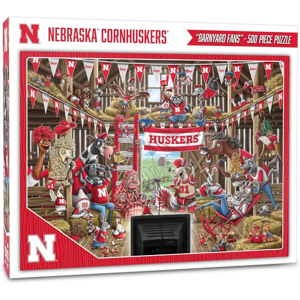 imageYouTheFan NCAA Barnyard Fans 500pc PuzzleNebraska Cornhuskers