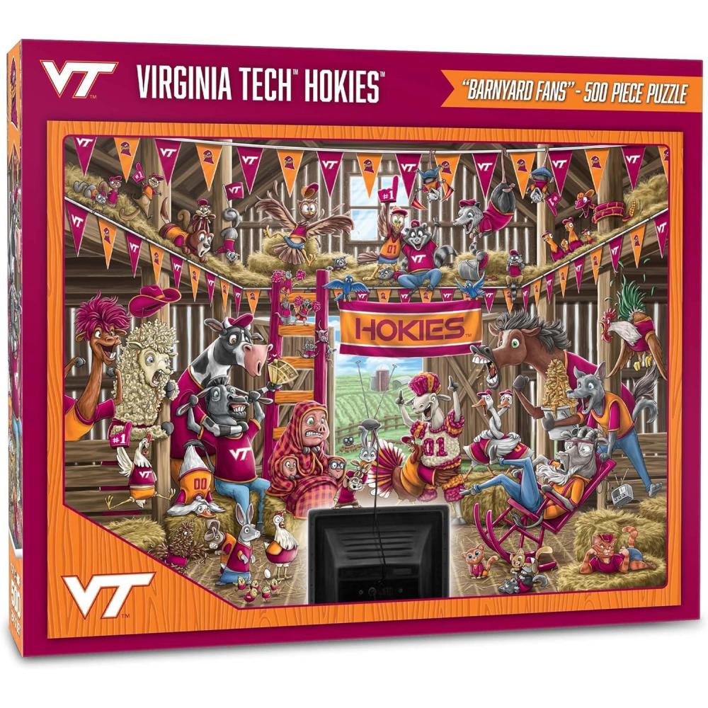 imageYouTheFan NCAA Barnyard Fans 500pc PuzzleVirginia Tech Hokies