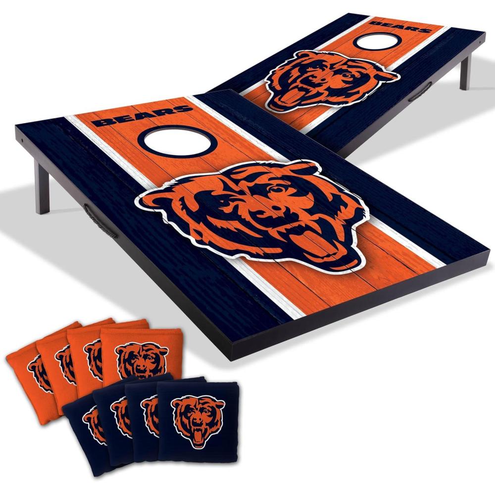imageYouTheFan NFL 2 x 3 Portable Cornhole Game with Logo BagsChicago Bears