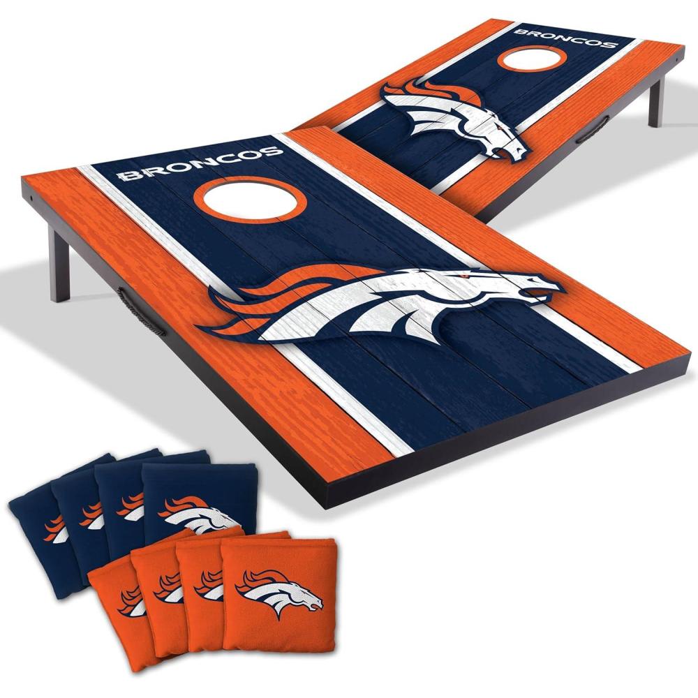 imageYouTheFan NFL 2 x 3 Portable Cornhole Game with Logo BagsDenver Broncos