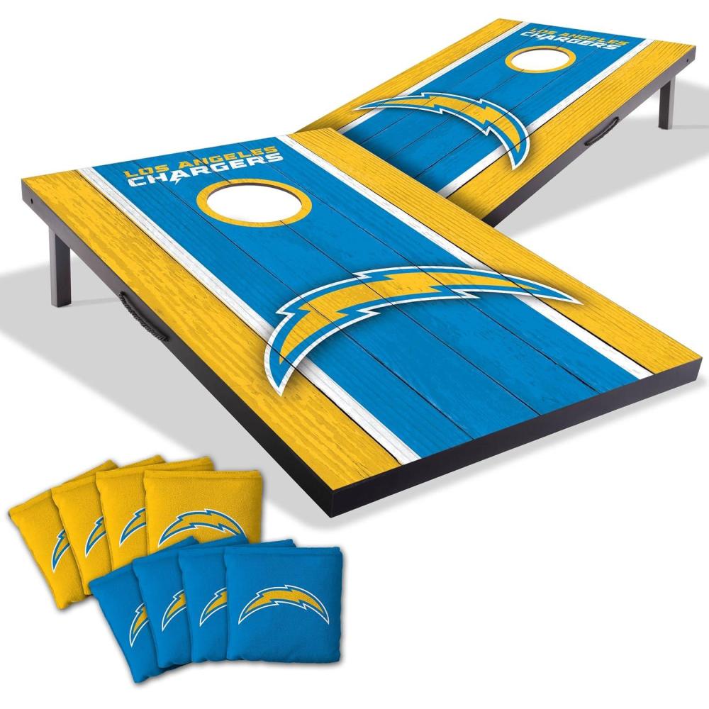 imageYouTheFan NFL 2 x 3 Portable Cornhole Game with Logo BagsLos Angeles Chargers