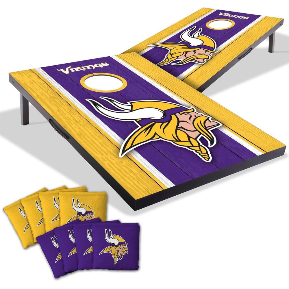 imageYouTheFan NFL 2 x 3 Portable Cornhole Game with Logo BagsMinnesota Vikings