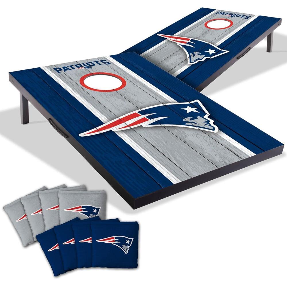 imageYouTheFan NFL 2 x 3 Portable Cornhole Game with Logo BagsNew England Patriots