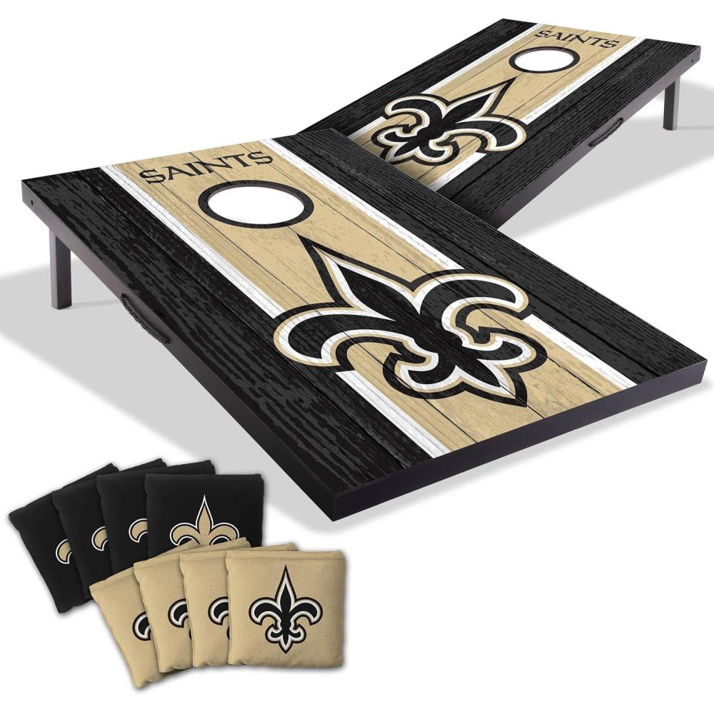imageYouTheFan NFL 2 x 3 Portable Cornhole Game with Logo BagsNew Orleans Saints