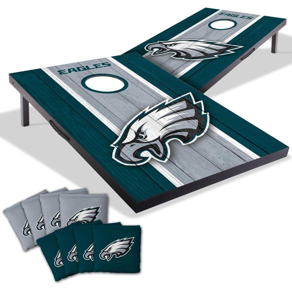 imageYouTheFan NFL 2 x 3 Portable Cornhole Game with Logo BagsPhiladelphia Eagles