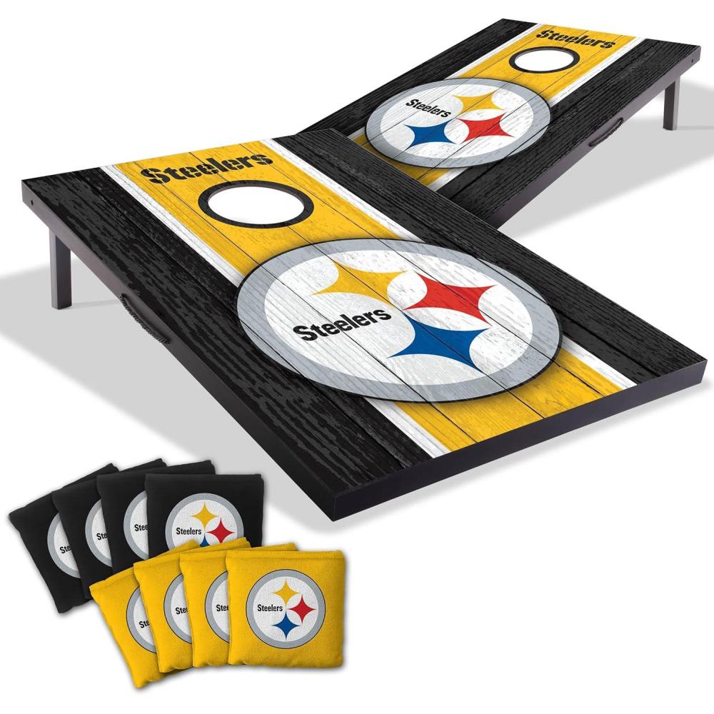 imageYouTheFan NFL 2 x 3 Portable Cornhole Game with Logo BagsPittsburgh Steelers