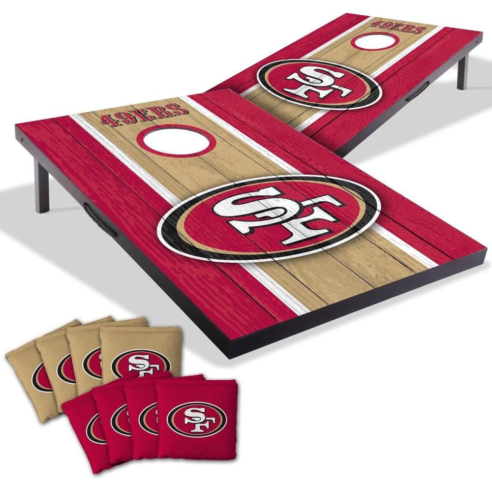 imageYouTheFan NFL 2 x 3 Portable Cornhole Game with Logo BagsSan Francisco 49ers