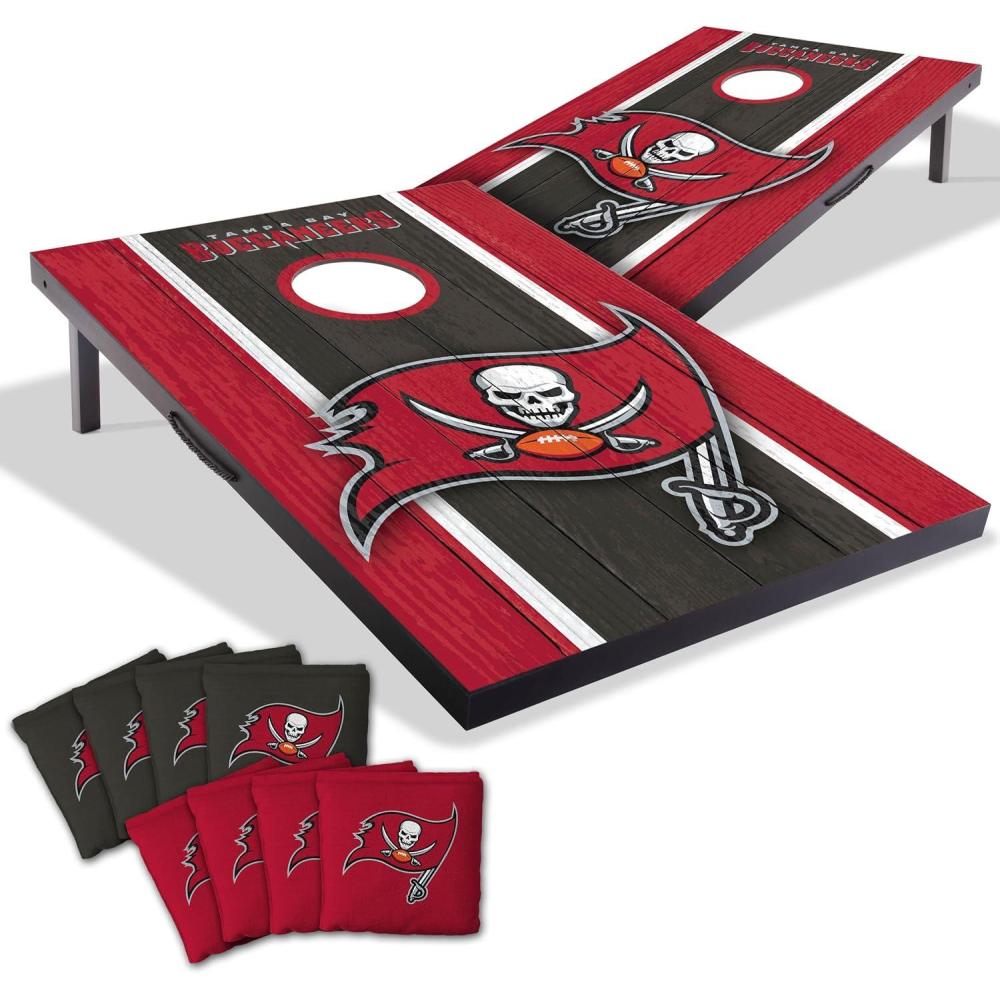 imageYouTheFan NFL 2 x 3 Portable Cornhole Game with Logo BagsTampa Bay Buccaneers