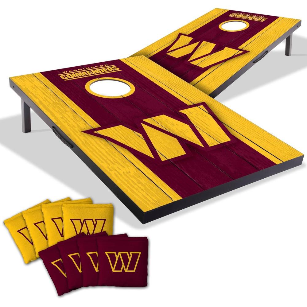 imageYouTheFan NFL 2 x 3 Portable Cornhole Game with Logo BagsWashington Commanders