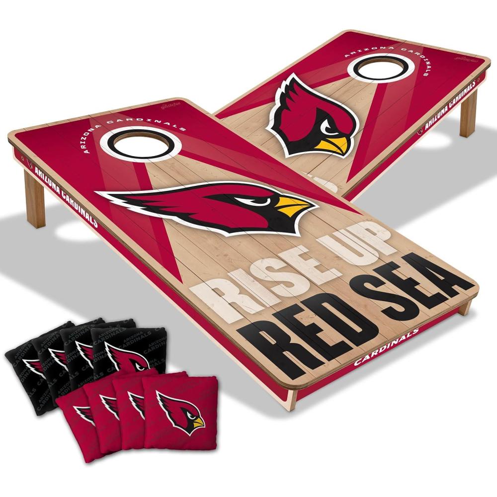 imageYouTheFan NFL 2 x 4 Slogan Series Professional Wood Cornhole Game with Logo BagsArizona Cardinals