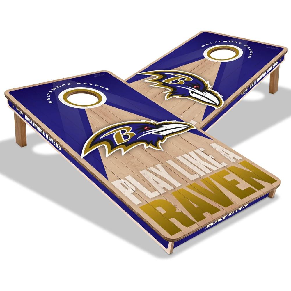 imageYouTheFan NFL 2 x 4 Slogan Series Professional Wood Cornhole GameBaltimore Ravens