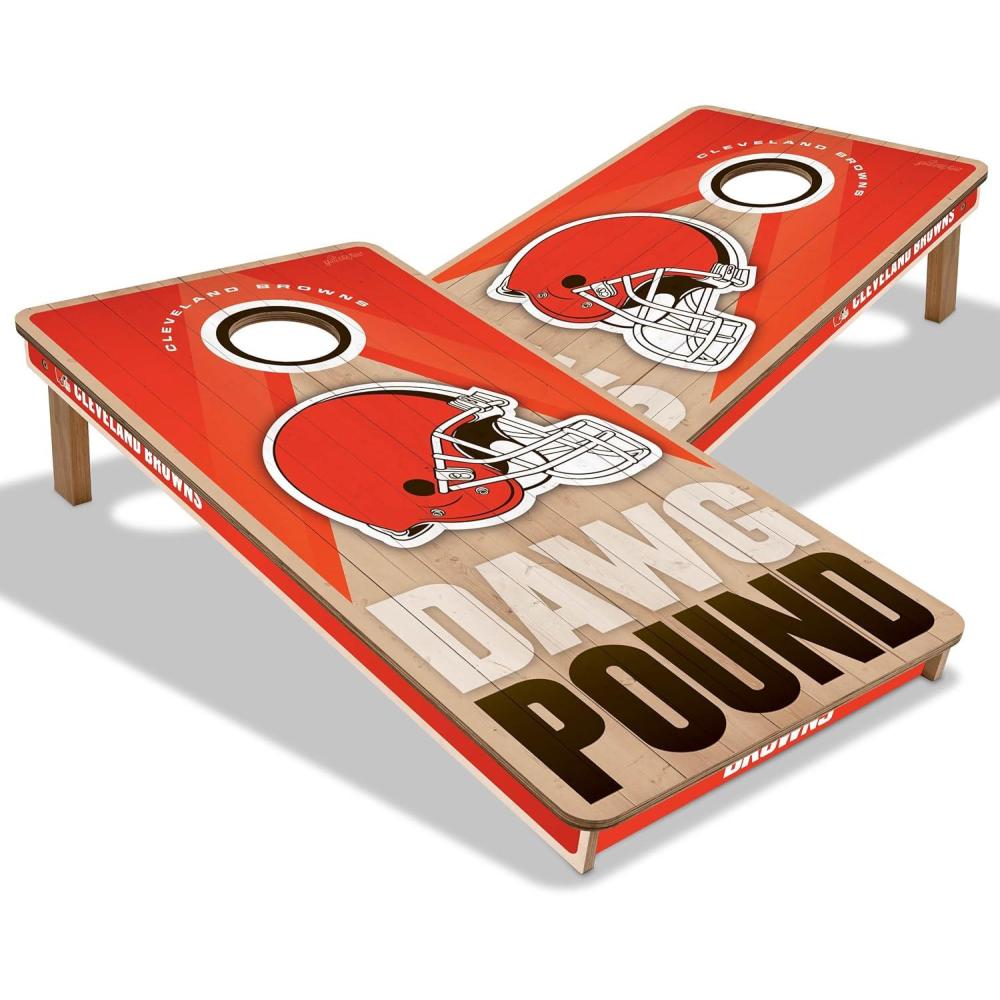 imageYouTheFan NFL 2 x 4 Slogan Series Professional Wood Cornhole GameCleveland Browns