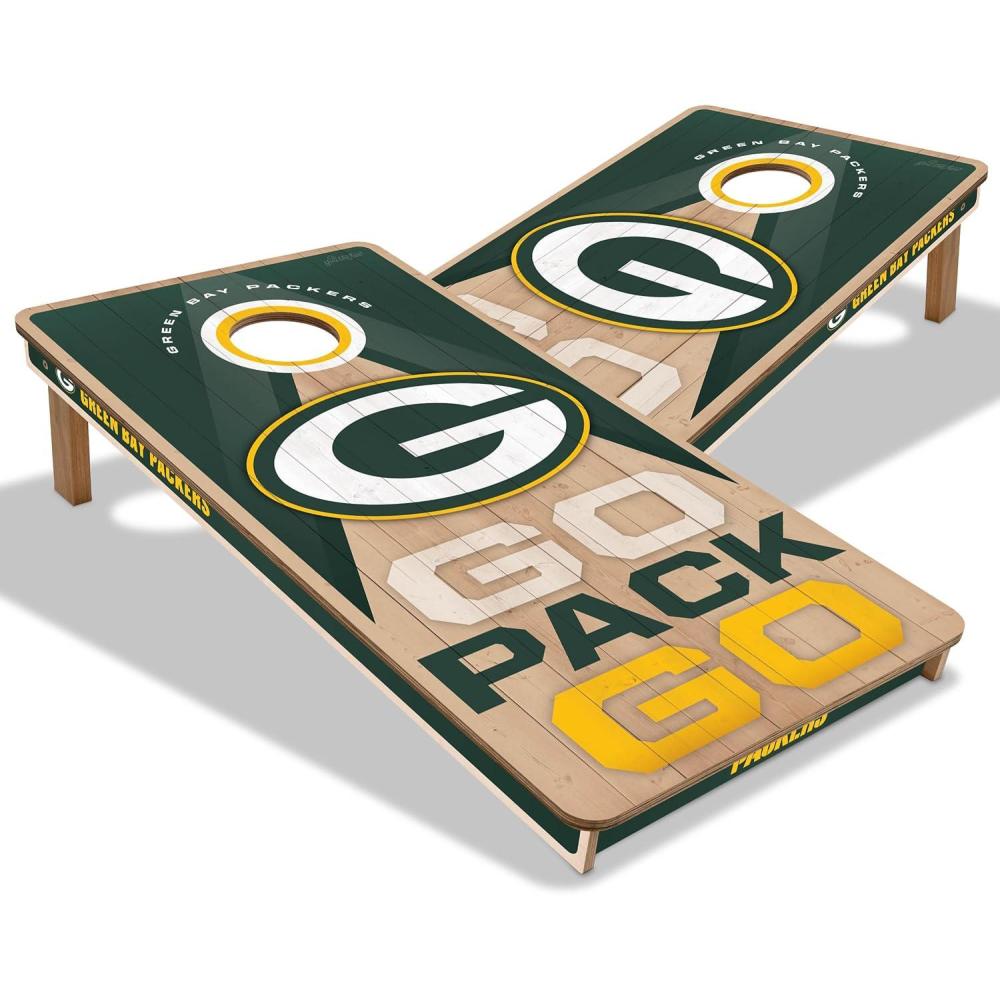 imageYouTheFan NFL 2 x 4 Slogan Series Professional Wood Cornhole GameGreen Bay Packers