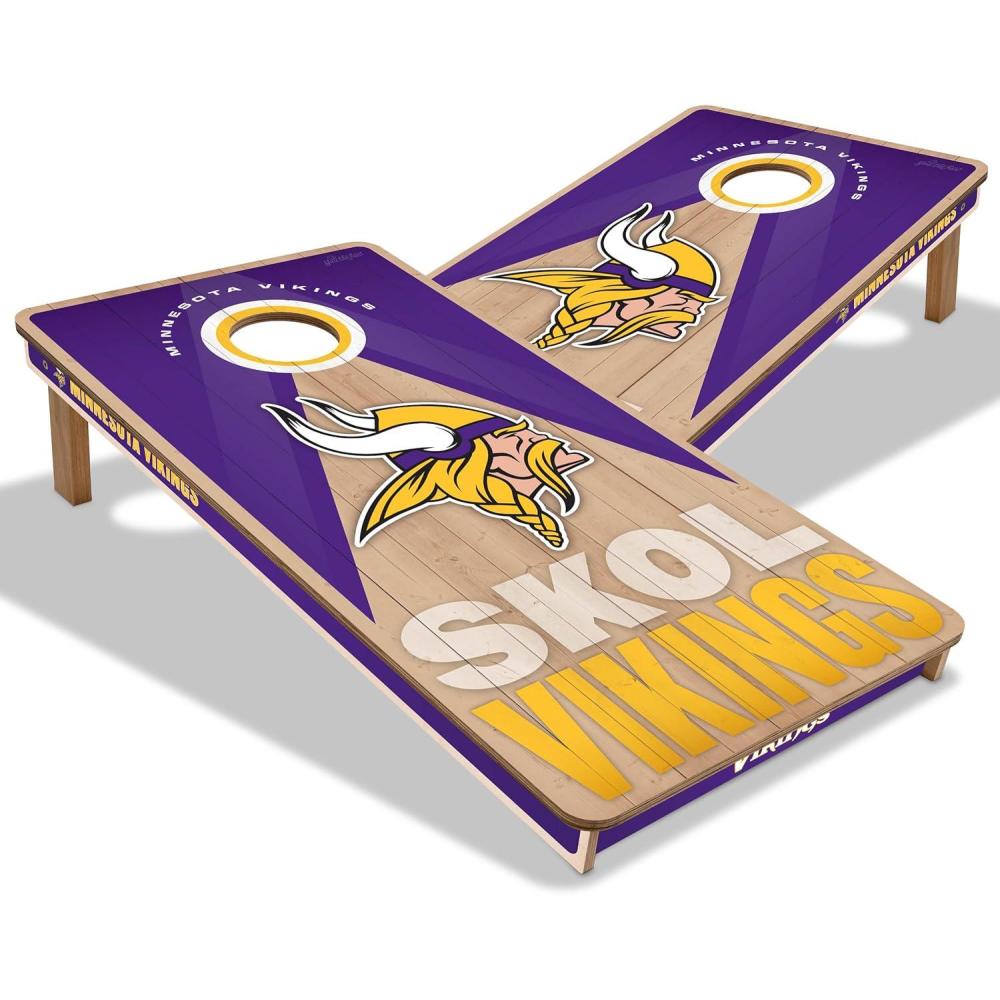 imageYouTheFan NFL 2 x 4 Slogan Series Professional Wood Cornhole GameMinnesota Vikings