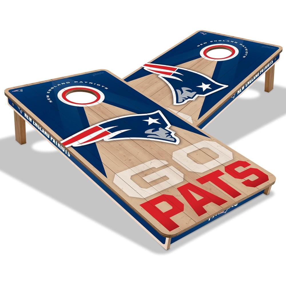 imageYouTheFan NFL 2 x 4 Slogan Series Professional Wood Cornhole GameNew England Patriots