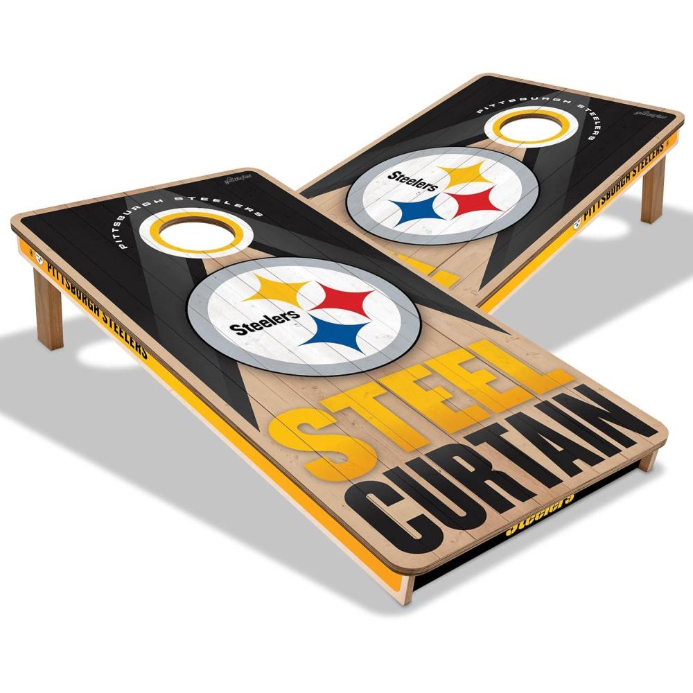 imageYouTheFan NFL 2 x 4 Slogan Series Professional Wood Cornhole GamePittsburgh Steelers