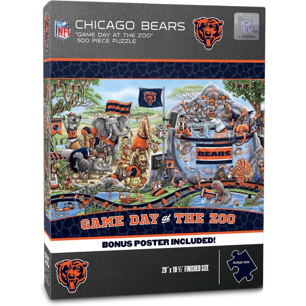 imageYouTheFan NFL Arizona Cardinals Game Day at The Zoo 500pc Puzzle 28quot x 105quotChicago Bears