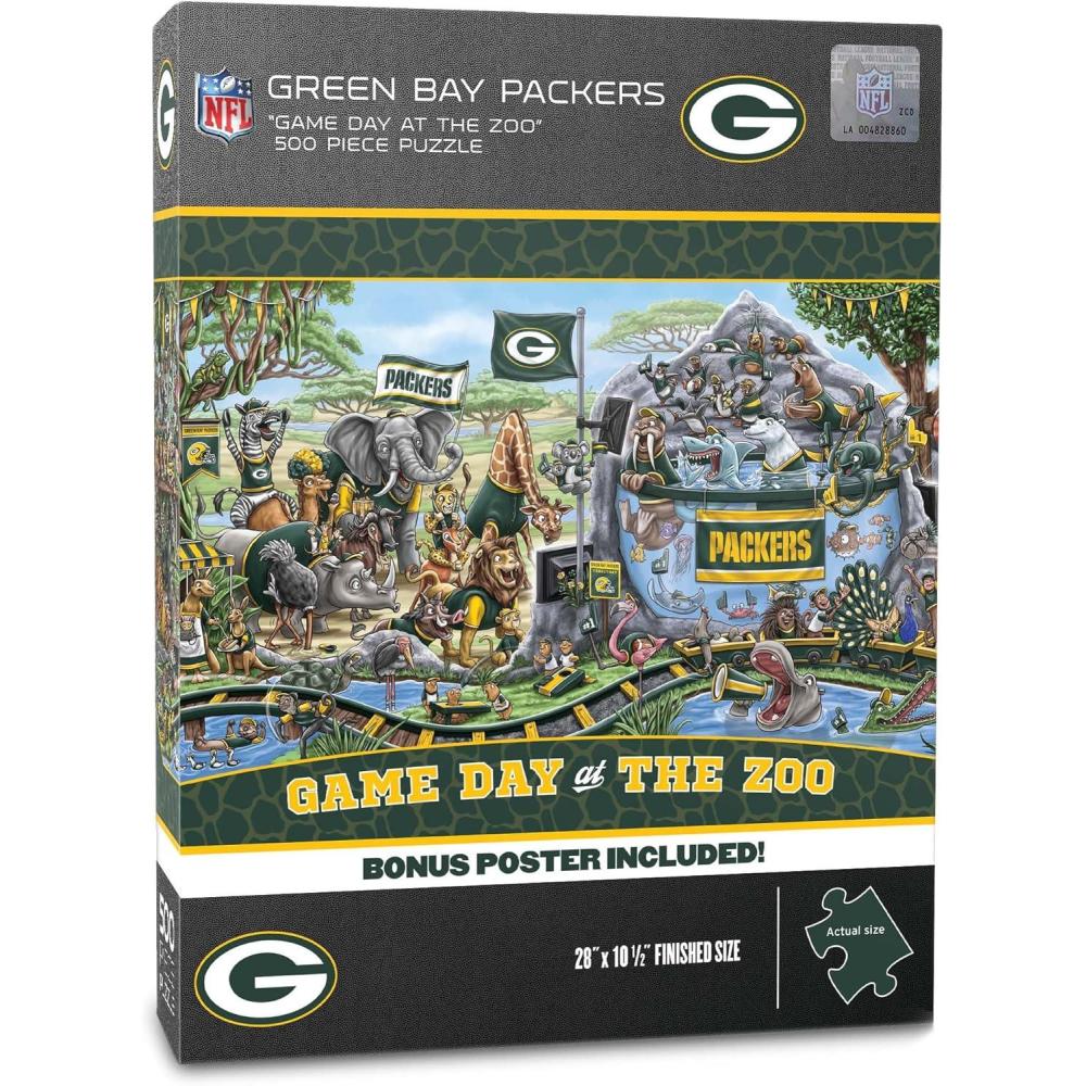 imageYouTheFan NFL Arizona Cardinals Game Day at The Zoo 500pc Puzzle 28quot x 105quotGreen Bay Packers