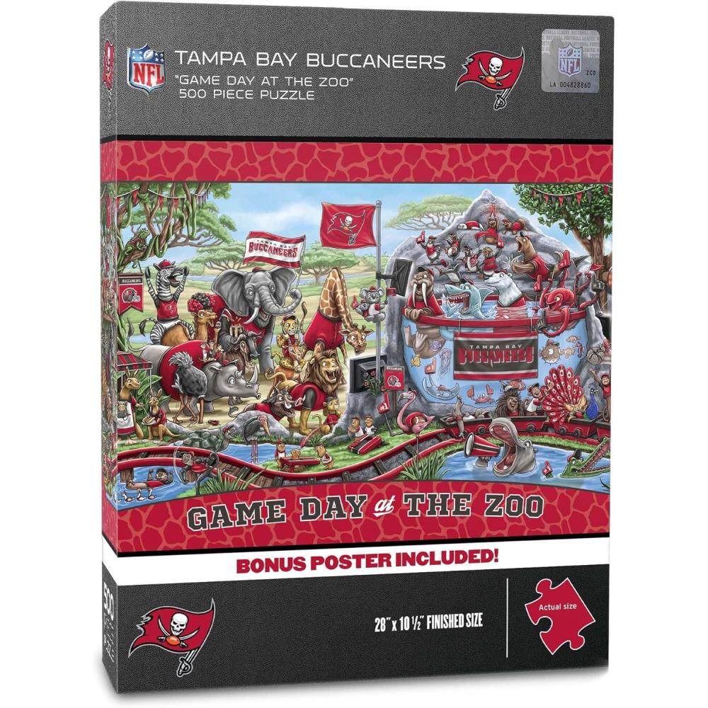 imageYouTheFan NFL Arizona Cardinals Game Day at The Zoo 500pc Puzzle 28quot x 105quotTampa Bay Buccaneers