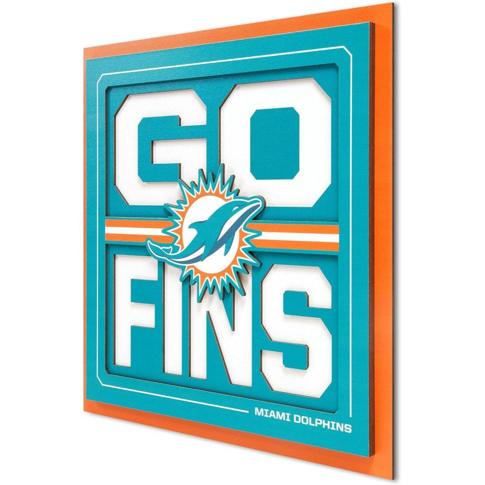 imageYouTheFan NFL Arizona Cardinals Slogan Series 3D Wall ArtMiami Dolphins