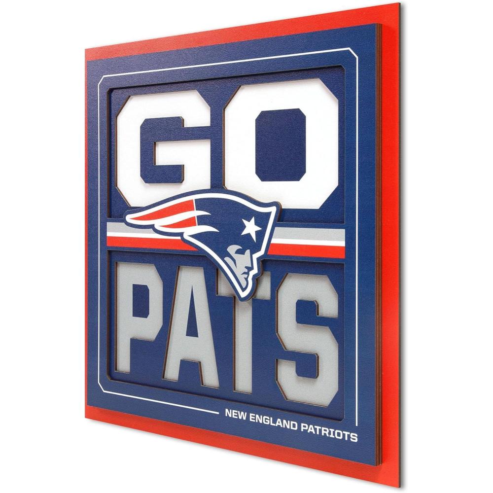 imageYouTheFan NFL Arizona Cardinals Slogan Series 3D Wall ArtNew England Patriots