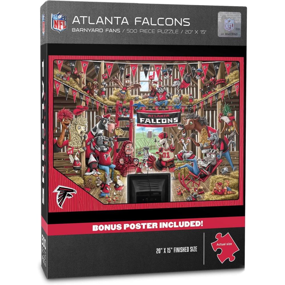 imageYouTheFan NFL Atlanta Falcons Barnyard Fans 500pc Puzzle 15quot x 20quotAtlanta Falcons