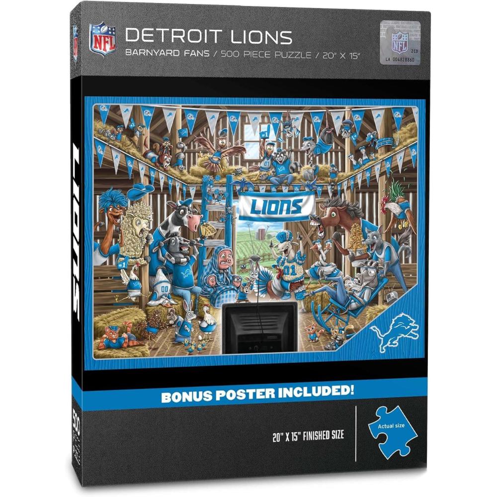 imageYouTheFan NFL Atlanta Falcons Barnyard Fans 500pc Puzzle 15quot x 20quotDetroit Lions