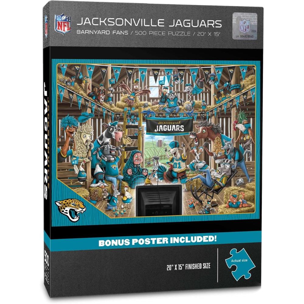 imageYouTheFan NFL Atlanta Falcons Barnyard Fans 500pc Puzzle 15quot x 20quotJacksonville Jaguars