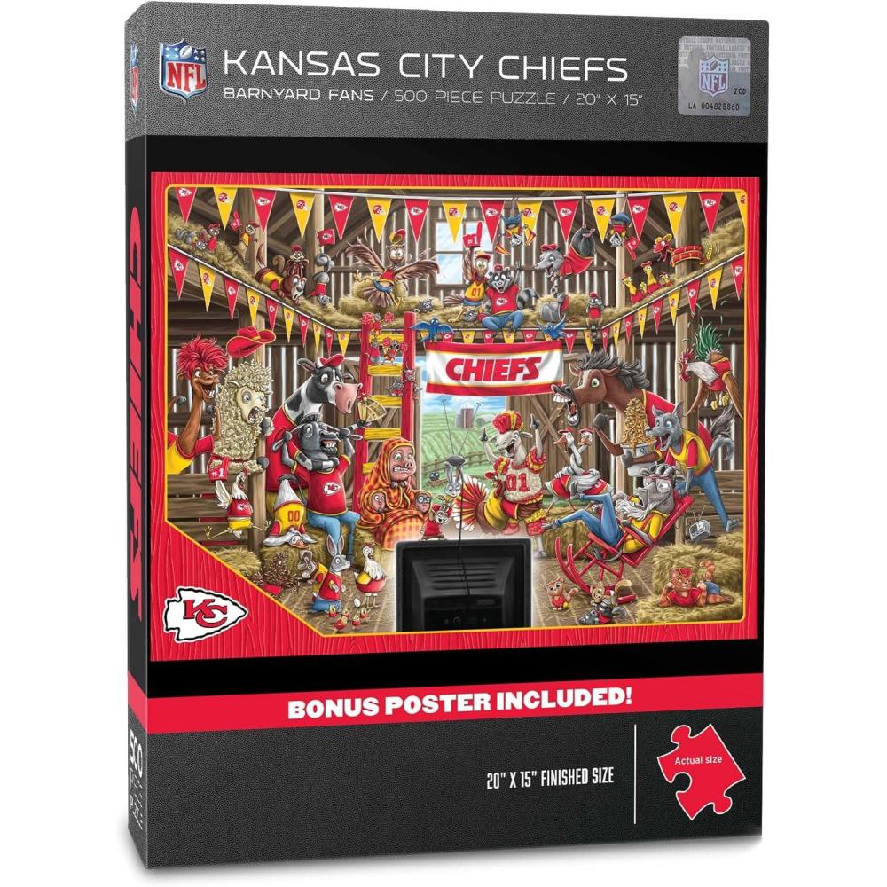 imageYouTheFan NFL Atlanta Falcons Barnyard Fans 500pc Puzzle 15quot x 20quotKansas City Chiefs