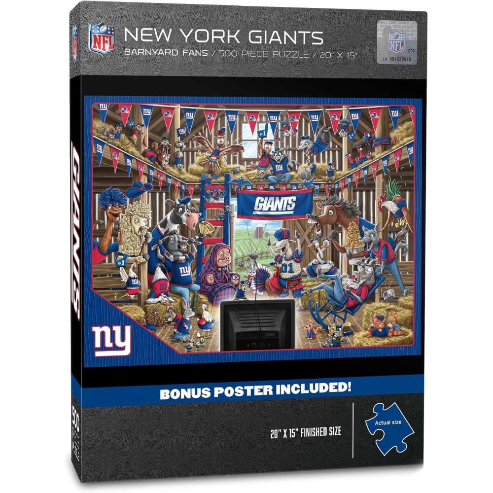 imageYouTheFan NFL Atlanta Falcons Barnyard Fans 500pc Puzzle 15quot x 20quotNew York Giants