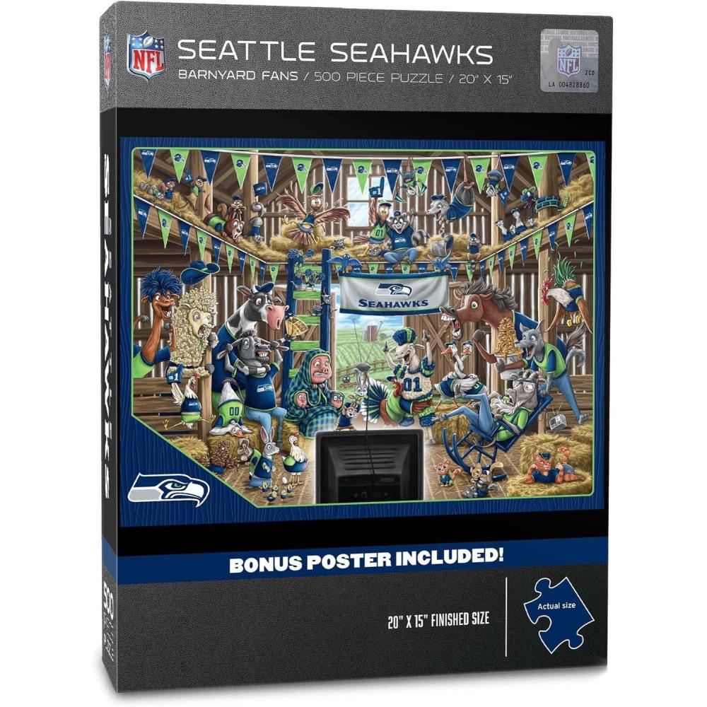 imageYouTheFan NFL Atlanta Falcons Barnyard Fans 500pc Puzzle 15quot x 20quotSeattle Seahawks