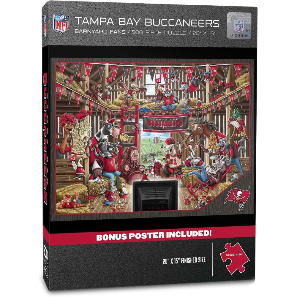 imageYouTheFan NFL Atlanta Falcons Barnyard Fans 500pc Puzzle 15quot x 20quotTampa Bay Buccaneers