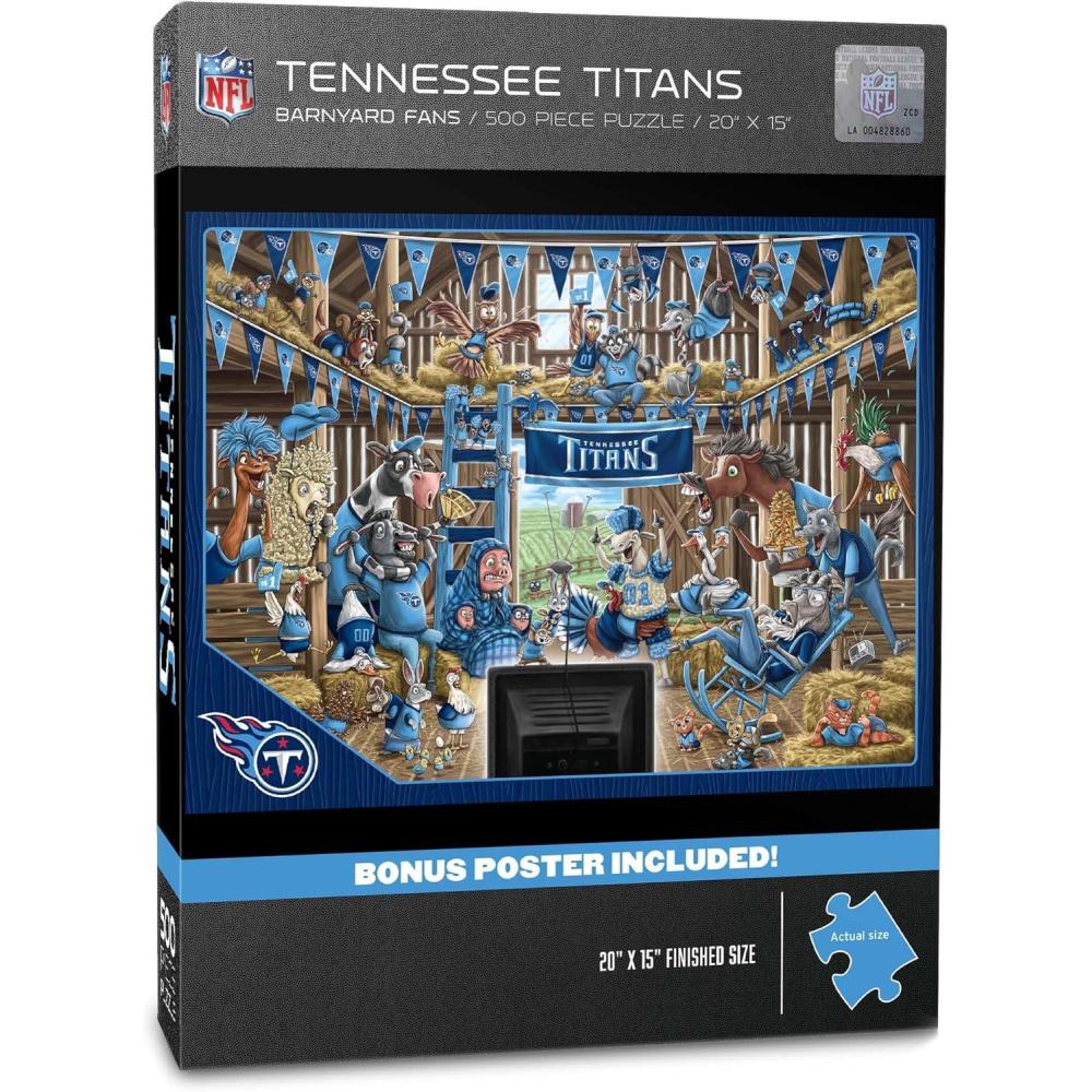 imageYouTheFan NFL Atlanta Falcons Barnyard Fans 500pc Puzzle 15quot x 20quotTennessee Titans
