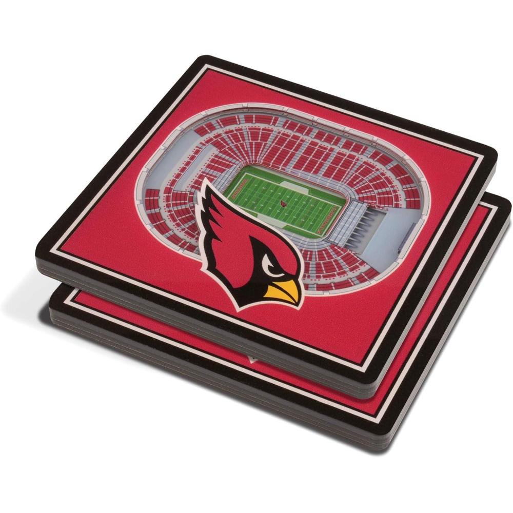 imageYouTheFan NFL Green Bay Packers 3D StadiumView Coasters  Lambeau FieldArizona Cardinals