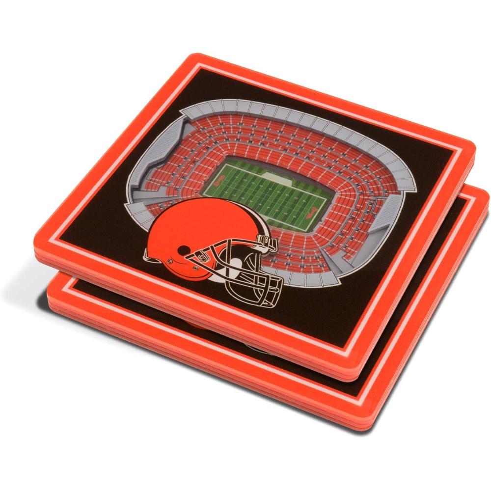 imageYouTheFan NFL Green Bay Packers 3D StadiumView Coasters Lambeau FieldCleveland Browns