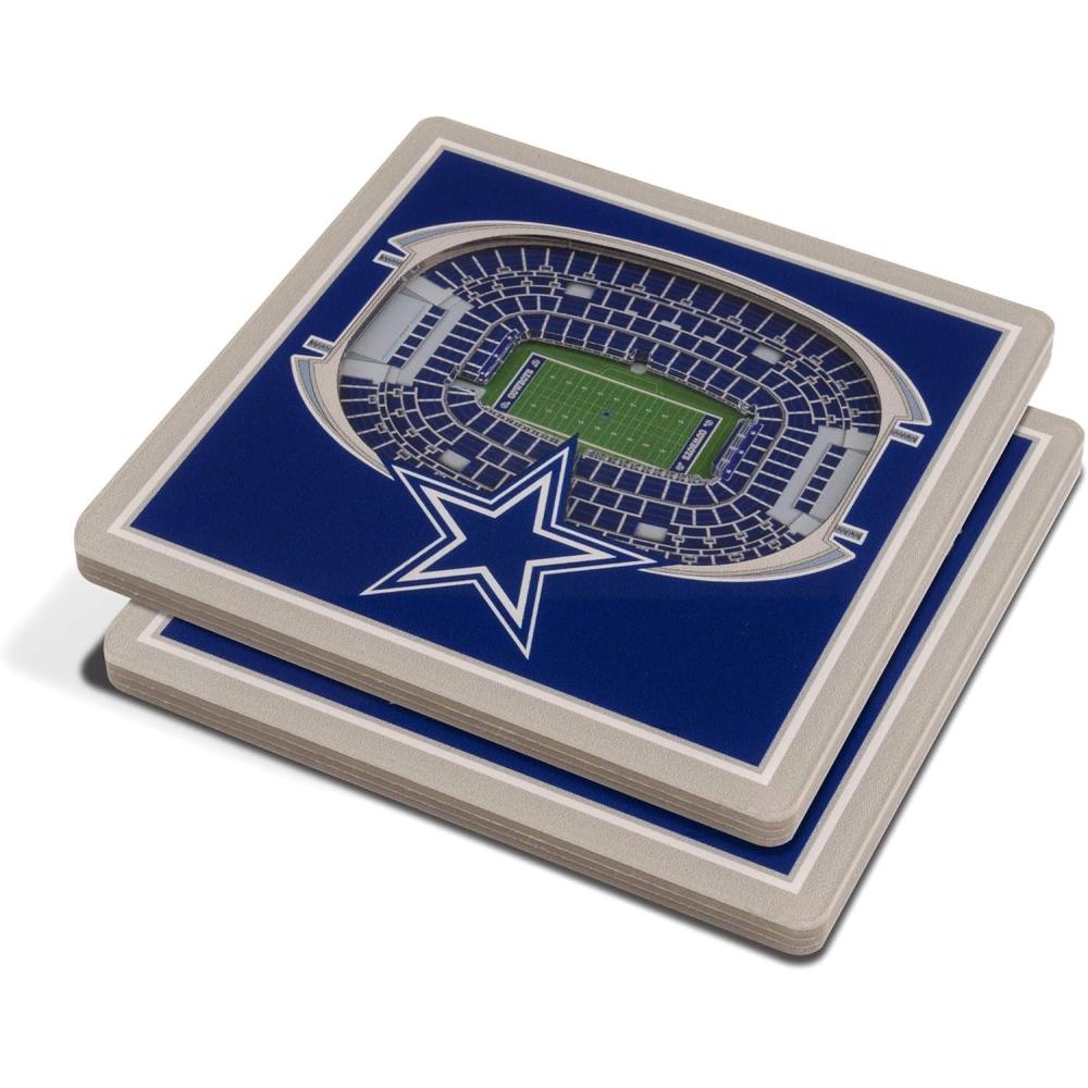 imageYouTheFan NFL Green Bay Packers 3D StadiumView Coasters  Lambeau FieldDallas Cowboys