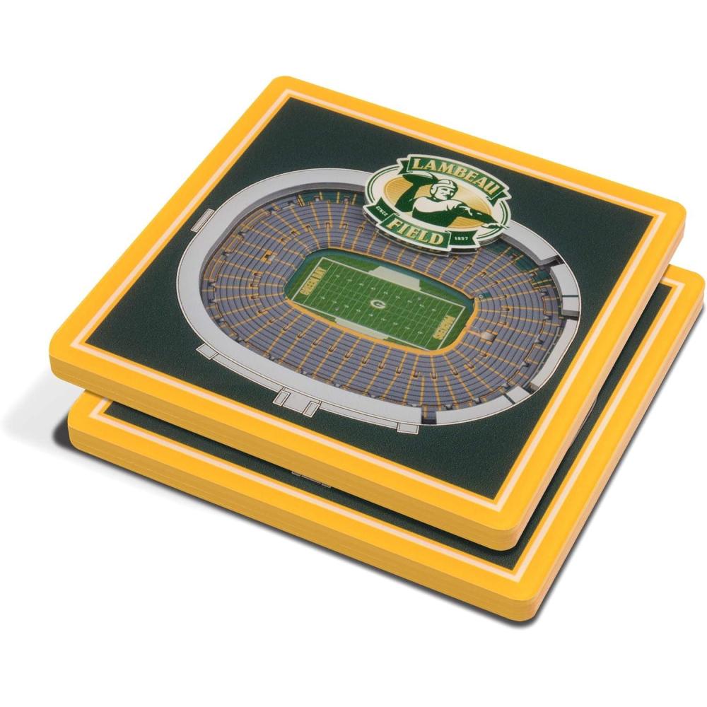 imageYouTheFan NFL Green Bay Packers 3D StadiumView Coasters Lambeau FieldGreen Bay Packers