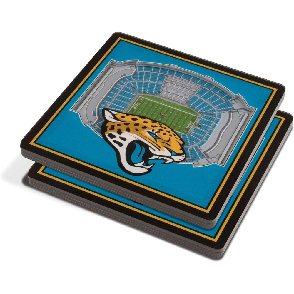 imageYouTheFan NFL Green Bay Packers 3D StadiumView Coasters  Lambeau FieldJacksonville Jaguars