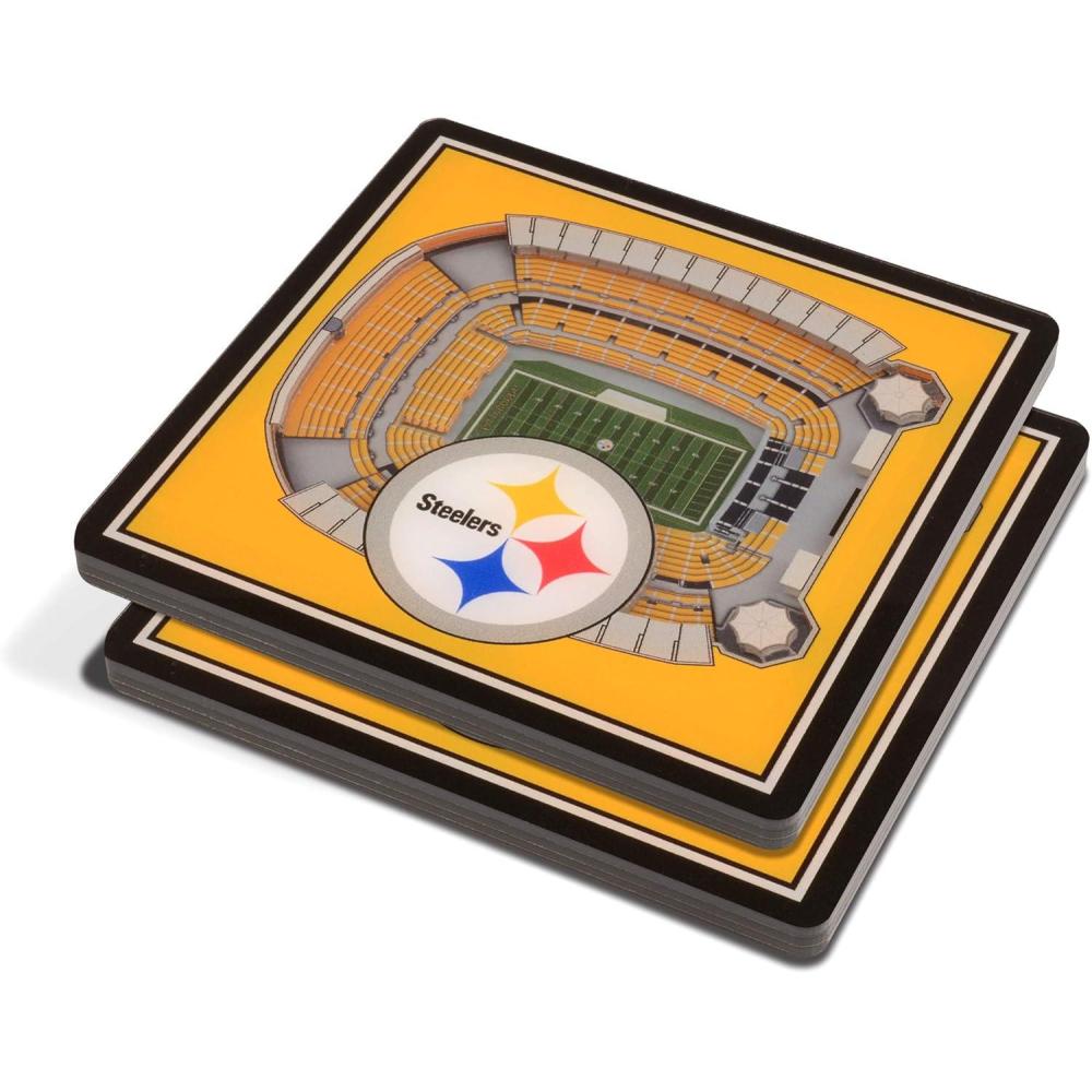 imageYouTheFan NFL Green Bay Packers 3D StadiumView Coasters  Lambeau FieldPittsburgh Steelers