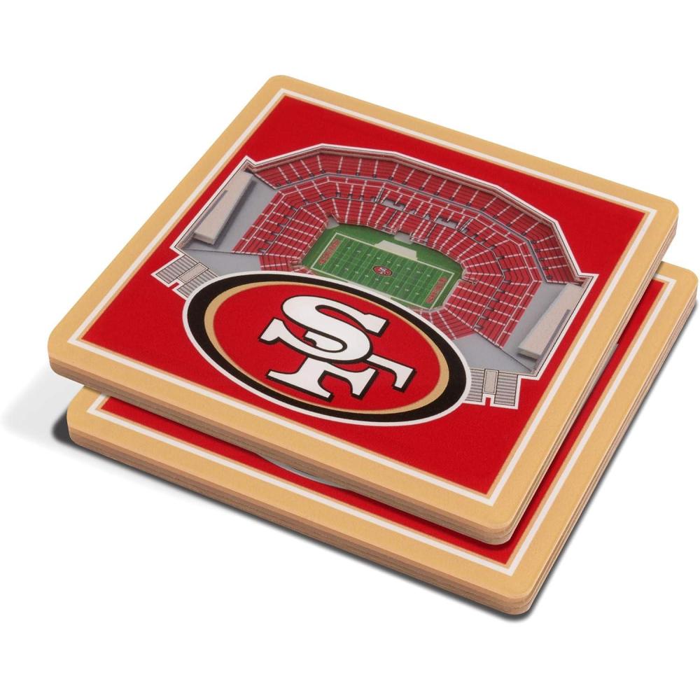 imageYouTheFan NFL Green Bay Packers 3D StadiumView Coasters  Lambeau FieldSan Francisco 49ers