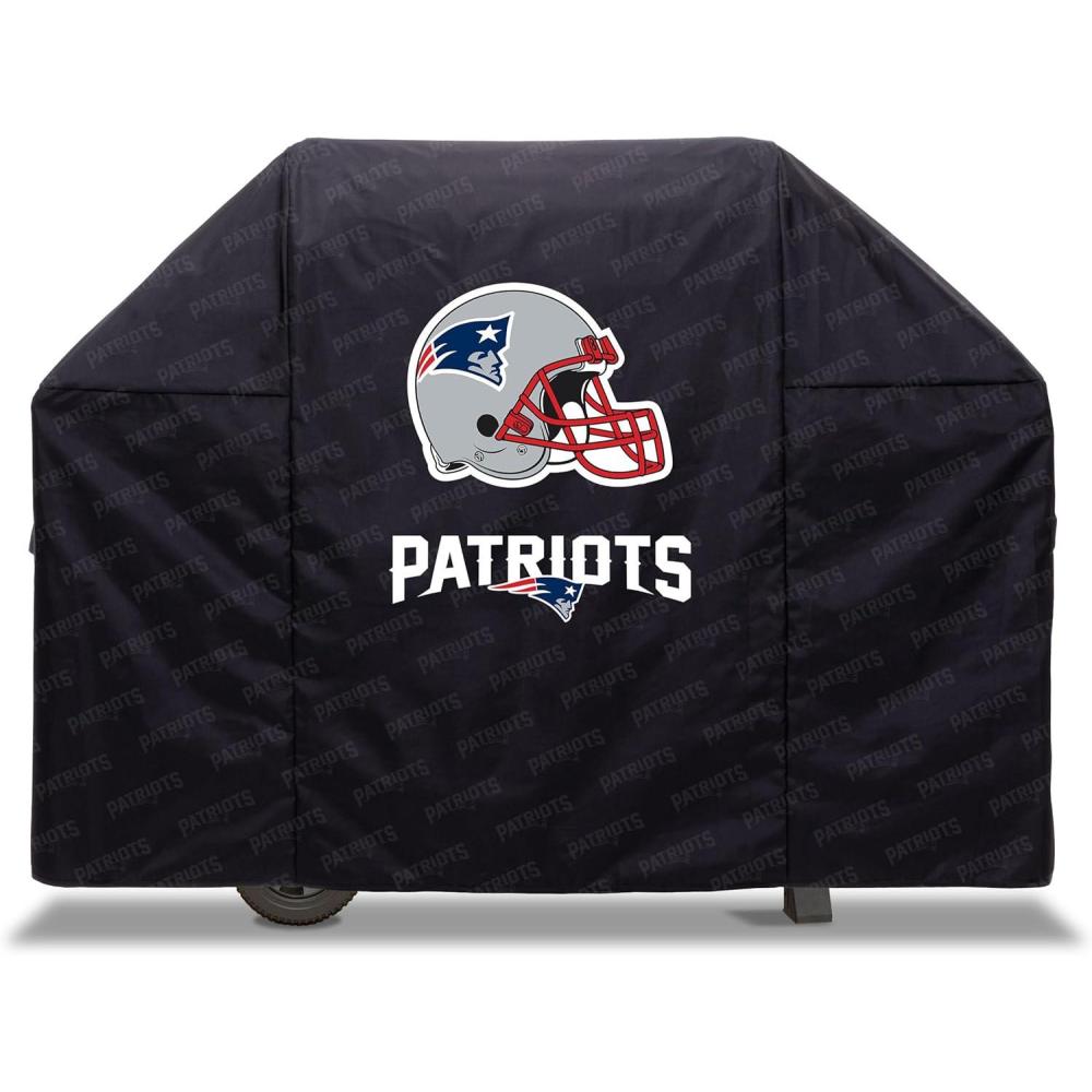 imageYouTheFan NFL Heavy Duty Waterproof Grill Cover  UV Resistant Durable Polyester BBQ Cover Weatherproof Protection for Outdoor Gas or Charcoal Grills for Grills up to 5 WideNew England Patriots