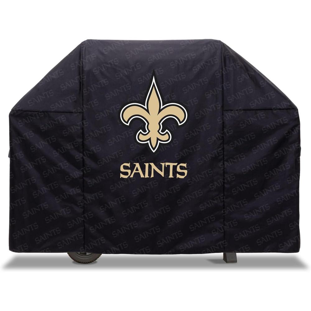 imageYouTheFan NFL Heavy Duty Waterproof Grill Cover  UV Resistant Durable Polyester BBQ Cover Weatherproof Protection for Outdoor Gas or Charcoal Grills for Grills up to 5 WideNew Orleans Saints