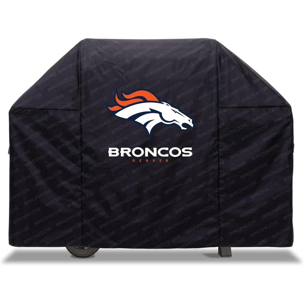 imageYouTheFan NFL Heavy Duty Waterproof Grill Cover UV Resistant Durable Polyester BBQ Cover Weatherproof Protection for Outdoor Gas or Charcoal Grills for Grills up to 5 WideDenver Broncos