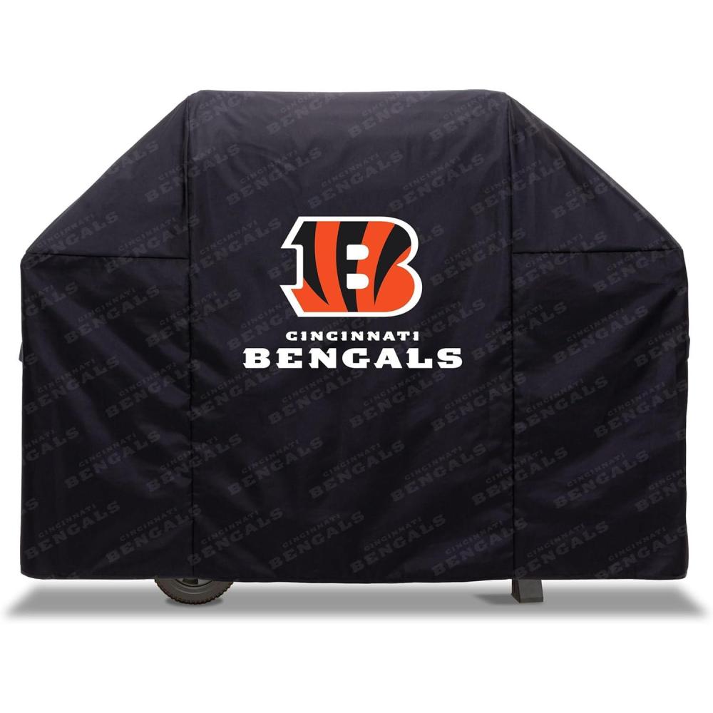 imageYouTheFan NFL Heavy Duty Waterproof Grill Cover  UV Resistant Durable Polyester BBQ Cover Weatherproof Protection for Outdoor Gas or Charcoal Grills for Grills up to 5 WideCincinnati Bengals
