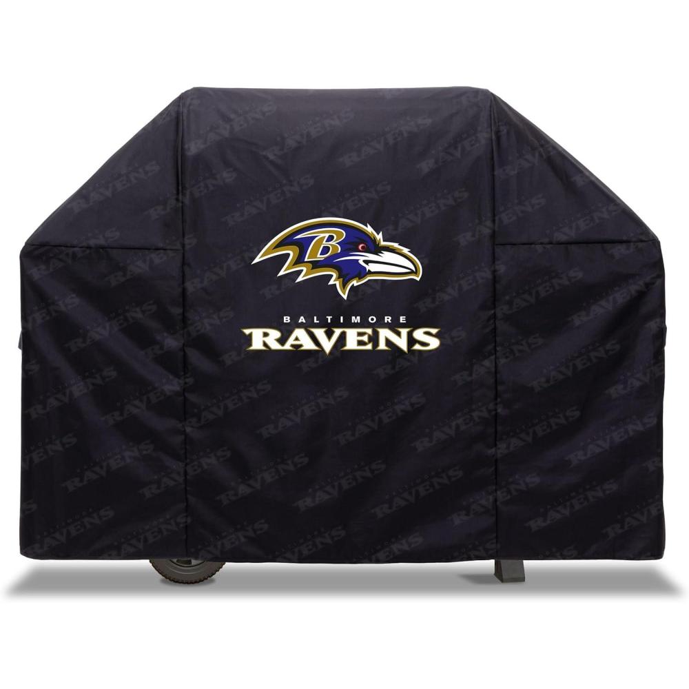 imageYouTheFan NFL Heavy Duty Waterproof Grill Cover  UV Resistant Durable Polyester BBQ Cover Weatherproof Protection for Outdoor Gas or Charcoal Grills for Grills up to 5 WideBaltimore Ravens