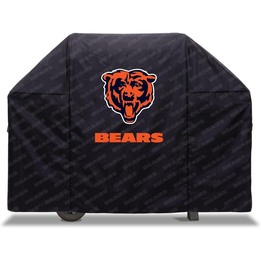 imageYouTheFan NFL Heavy Duty Waterproof Grill Cover  UV Resistant Durable Polyester BBQ Cover Weatherproof Protection for Outdoor Gas or Charcoal Grills for Grills up to 5 WideChicago Bears